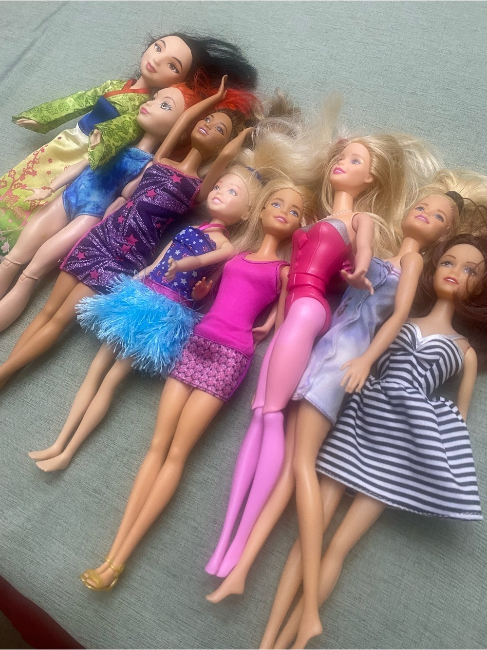 Mattel Barbie Fashion Dolls Lot of 8 (Eight)